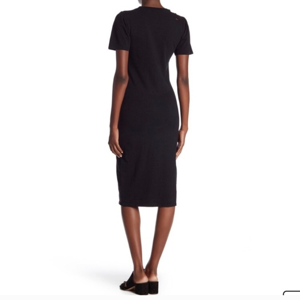 Abound Distressed Black Midi Dress Size L - Picture 4 of 14